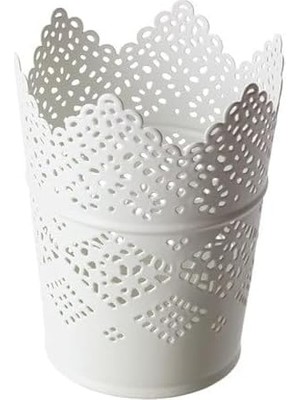 Eco Lounge Skurar Şamdan, Beyaz-11 Cm, Metal, Beyaz, 12 x 12 x 9 cm