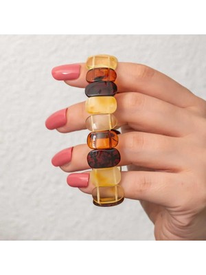 Inure Jewelry Yetişkin Damla Kehribar Bileklik