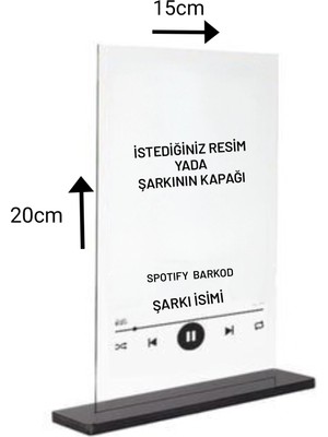 Dekori-Spotify Plak - Kişiye Özel- 15X20CM
