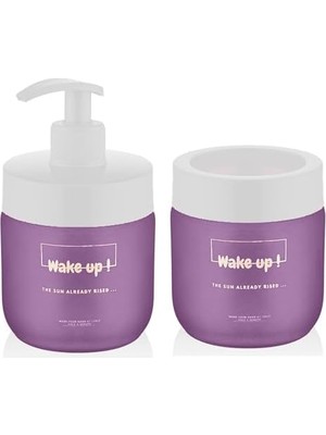 Eco Lounge Cam Sabunluk ve Diş Fırçası Kutusu Seti (Mor)