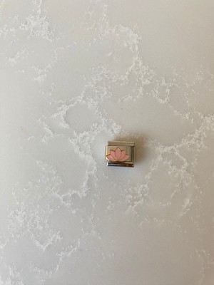 Normadia Paslanmaz Çelik Lotus Çiçek Pembe Bileklik Charm