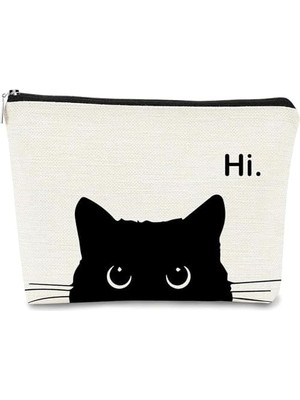 Küçük Makyaj Çantası, Sevimli Kedi Temalı Makyaj Çantası, Taşınabilir Kedi Makyaj Çantası, Fermuarlı Kedi Makyaj Çantası, Seyahat Tuvalet Çantası, Kedi Severler Için Hediye, Kadınlar