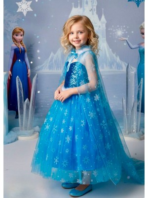 Miaras Kız Çocuk Elsa Elbise Köstüm