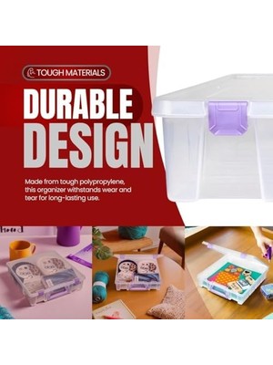 Eco Lounge Mor Vurgulu Süper Çanta Saklama Kabı, Şeffaf