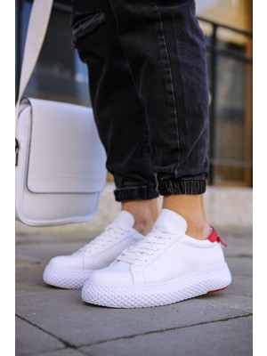 Tuba Toptaş CH107 - Cbt Felibord Erkek Ayakkabı Beyaz/kırmızı