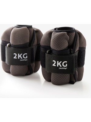 Normadia Ayarlanabilir Bilek Ağırlığı 2 kg Gri Tonesoft, Çok Amaçlı Fitness Aksesuarı