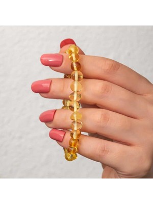 Inure Jewelry Yetişkin Damla Kehribar Bileklik