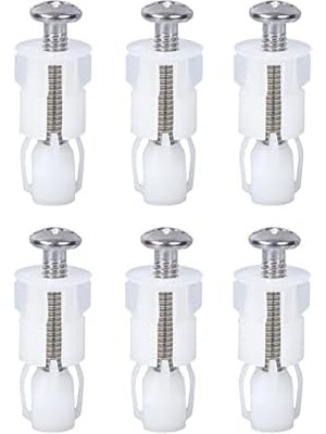 Eco Lounge Genişletme Vidası Klozet Kapağı 6 Parça Tuvalet Oturağı Vidaları Tuvalet Klozet Kapağı Için Klozet Kapağı Genişletme Vidaları, Klozet Kapağı Için Evrensel Klozet Oturağı Montaj Seti Dübel Seti