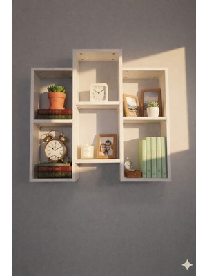 Rafixa Modern Geometrik Duvar Rafı Model 105