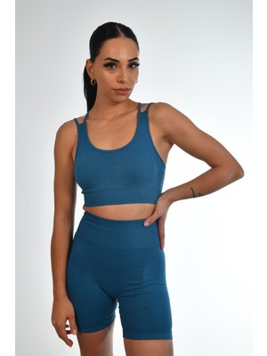 gymphoenix Rio Petrol Mavisi Bra Şort Takım