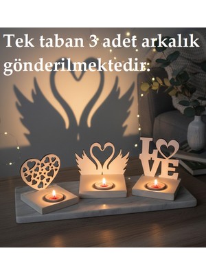 Dekoratif Ahşap Mum Işığı Seti Sevdiklerinize Özel Anlar Yaratın: Eklenebilir Tema