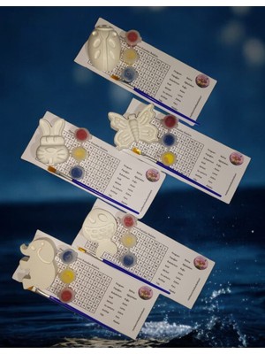 5 Adet Tas Boyama Seti Çocuk Hediyelik