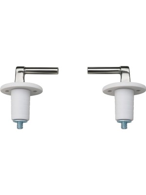 Eco Lounge Nikel Krom Kaplamalı Metal Klozet Kapak Menteşe Seti, Parlak Dayanıklı, Ayarlanabilir Vidalı Montaj, Kolay Kurulum, Lüks Tuvalet Kapak Yedek Parça, Tüm Klozetlere Uyumlu (Üstten Sıkmalı)