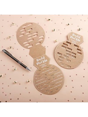 Eco Lounge Aspen 28441NA Gelin Partisi Oyunları, Yüzük Şekilli Çılgın Libs Kartları (50'li Set) Düğün Duş Oyunu, Nişan Partisi, Bekarlığa Veda Partisi Oyunu