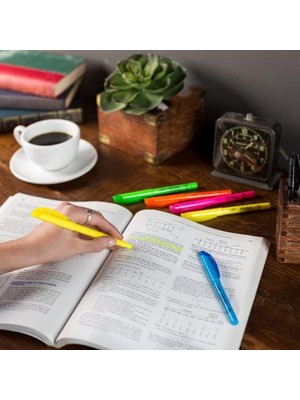 Eco Lounge Intensity Marking Highlighter Fosforlu Kalem 5'li Blister Karışık Renkler, Floresan Su Bazlı Mürekkep