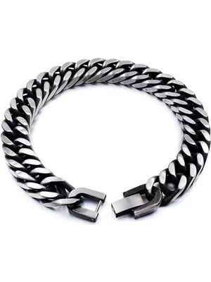 Normadia Şık 10 Mm. Retro Eskitme Çelik Erkek Bileklik, Zarif ve Dayanıklı Tasarım