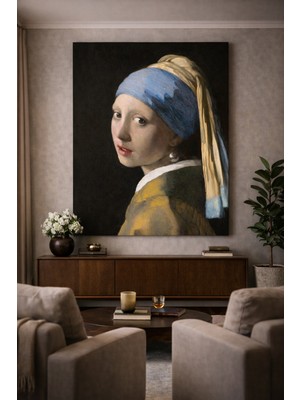 Artease Johannes Vermeer İnci Küpeli Kız (1665) Kanvas Tablo