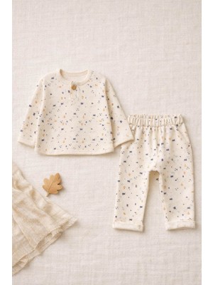 The Nest Kids Waffle Cloud Premium Organik Pamuk Waffle Dokulu Günlük Bebek Alt Üst Takım