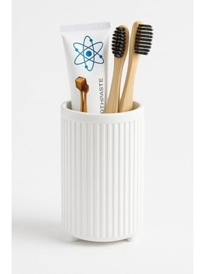 Eco Lounge Serisi Beyaz Banyo Seti, 5 Parça Lüks Akrilik Çöp Kovası, Fırça, Sabunluk Banyo Aksesuar Seti Beyaz