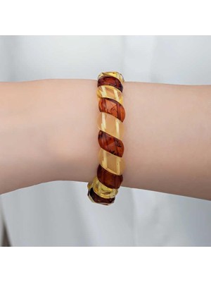 Inure Jewelry Yetişkin Damla Kehribar Bileklik