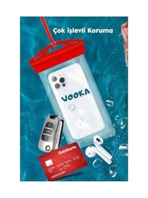 Joyka Su Geçirmez Askılı Kılıf Tüm Cihazlara Uyumlu Deniz Havuz Waterprof