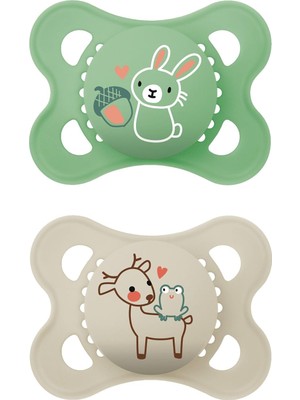 Smiggle Mam Original Matte Baby Emzik 0-6 Ay 2’li – Bpa’sız Silikon & Sterilize Kutulu