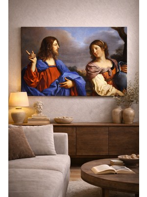 Artease Guercino İsa ve Mery Magdalene (1641) Kanvas Tablo
