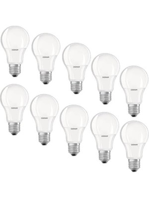 10'lu  LED Value CLA60 8.5W 827 2700K Sarı E27 LED Ampul