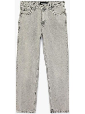 Koton Normal Bel Pamuklu Vintage Straight Fit Jean Pantolon  (6s)