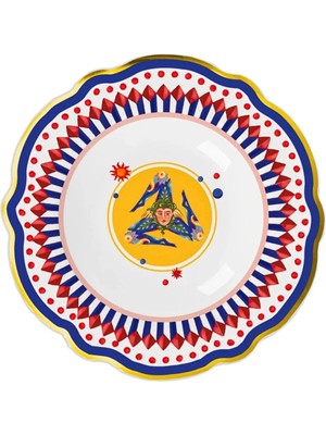 Baci Milano Dolce Vita 6'lı Trinacria Çukur Tabak 23 cm Porselen