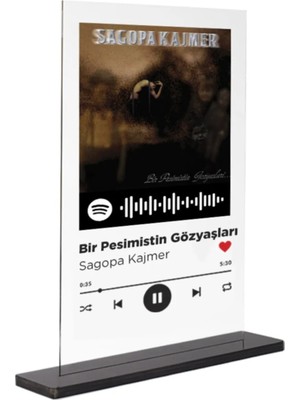 Dekori- Spotify Plak - Bir Pesimistin Gözyaşları / Sagopa Kajmer 15X20CM