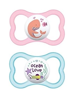 Mam Air Matte Emzik 6–16 Ay – 2’li Paket (Kız Bebek, Hassas Ciltler Için, Bpa’sız)