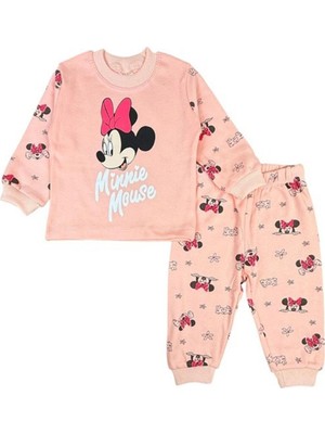 The Secret Desire Minnie Mouse Baskılı Kız Çocuk Pijama Takımı (Uzun Kollu Üst + Alt) 6-12 Ay