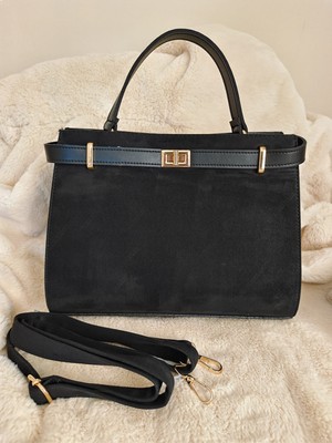 Tuel Kadife Kemer Detaylı Kısa&uzun Askılı Kadın Çanta