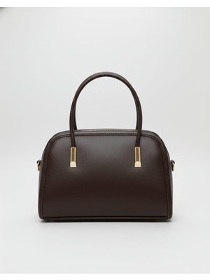 Veyla Style Minimalist Tasarımlı Acı Kahve Renkli Kadın El ve Omuz Çantası