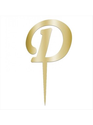 Ayena Moda Sarı Renkli Harf Pasta ve Kek Pleksi