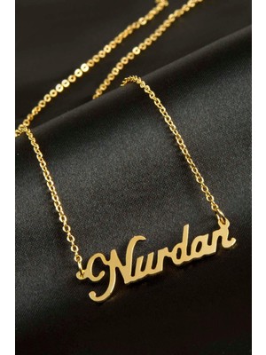 Ayena Moda Nurdan Isimli Kolye (Kişiye Özel)