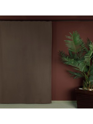 Taç Karartma Hazır Fon Perde Açık Kahve 250X265 cm