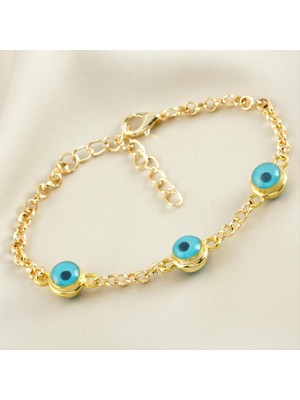 Ayena Moda Nazarlı Zincir Trend Bileklik