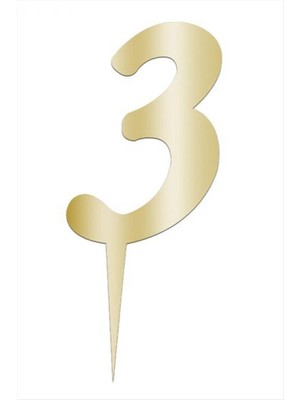 Ayena Moda Sarı Renkli Rakam Pasta ve Kek Pleksi