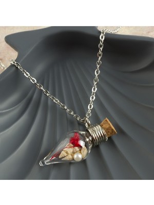 Ayena Moda Çiçek Fanus Canlı Kolye