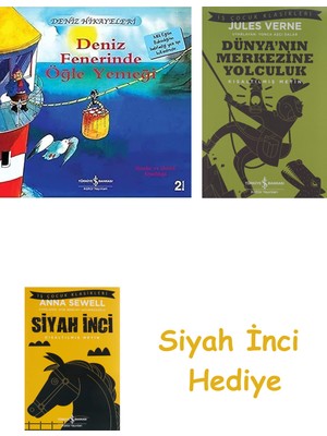 İş Bankası Kültür Yayınları Deniz Fenerinde Öğle Yemeği - Deniz Hikayeleri + Dünyanın Merkezine Yolculuk + Siyah Inci Hediye