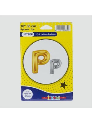 Ayena Moda Gümüş Renkli 16*36 Harfli Folyo Balon