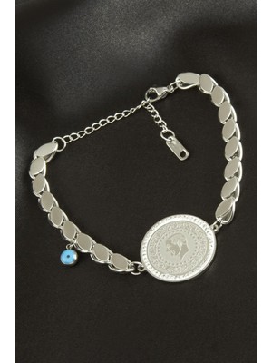 Ayena Moda Para Arpa Zincir Lüks Çelik Bileklik