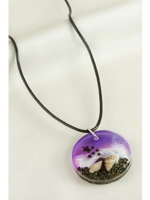 Ayena Moda Kaplumbağa Deniz Efektli Epoksi Kolye