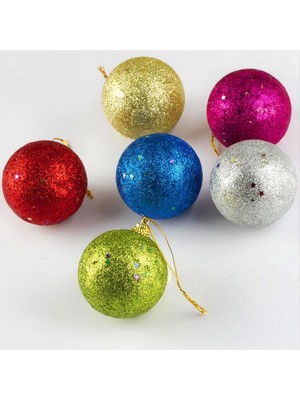 Ayena Moda 6 Adet Orta Cici Top Yılbaşı Ağaç Süsü