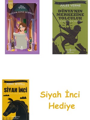 İş Bankası Kültür Yayınları Doğum Günü Sürprizi - Disney Prenses Saray Masalları + Dünyanın Merkezine Yolculuk + Siyah Inci Hediye