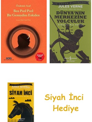 İş Bankası Kültür Yayınları Ben Pırıl Pırıl Bir Gemiydim Eskiden: (Özdemir Asaf 100 Yaşında) + Dünyanın Merkezine Yolculuk + Siyah Inci Hediye