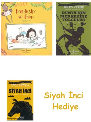 İş Bankası Kültür Yayınları Kardeşim ve Ben + Dünyanın Merkezine Yolculuk + Siyah Inci Hediye
