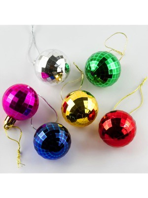 Ayena Moda 6 Adet Kesik Küçük Cici Top Yılbaşı Ağaç Süsü